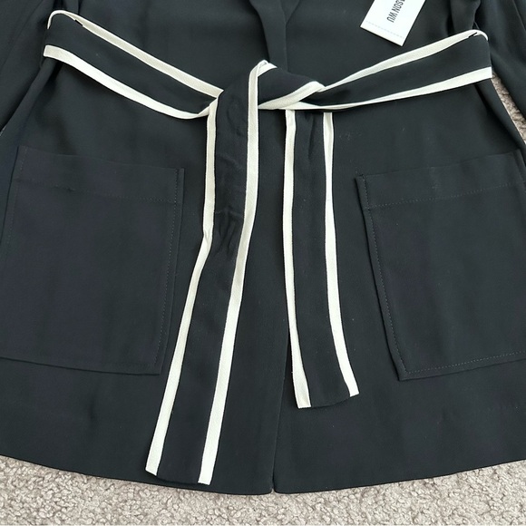 Jason Wu Blazer Womens Size S Black White Waist Tie - Picture 2 of 14